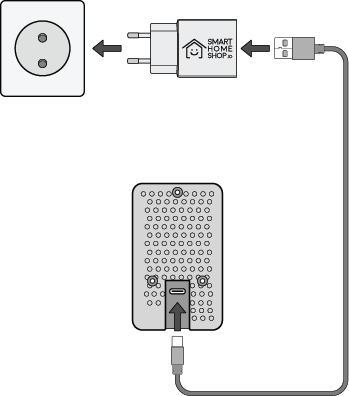 Voeding via kabel